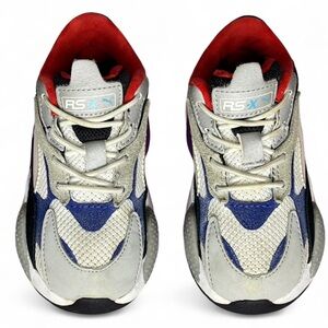 Puma RS-X3 Puzzle White/Red/Blue Athletic Shoes 372359-05 Toddler Size 8 Shoes